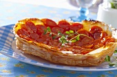 Cherry tomato puff pastry tart