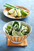 Savoy cabbage medley with a creamy ginger sauce