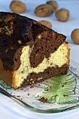 Marble cake with walnuts