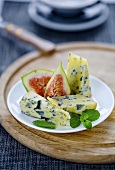 Blue cheese with fresh figs