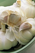 Fresh garlic bulbs (close-up)