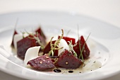 Marinated beetroot with argan oil and grated sheep's cheese