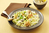 Chinese cabbage, apple and walnut salad with blue cheese