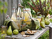 Bottled pears, pear juice, pear jelly, dried and fresh pears