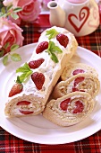 Strawberry roulade