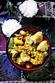 Chicken and vegetable curry