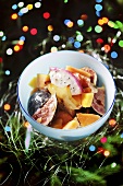Exotic fruit salad for Christmas