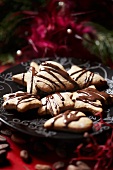 Pierniczki (Gingerbread biscuits with chocolate drizzle, Poland)