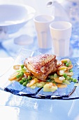 Roast chicken with vegetables