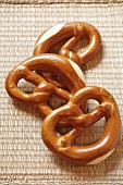 Three soft pretzels