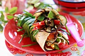 Grilled vegetable wraps