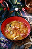 Fish soup with surimi and saffron