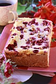 Cherry cake with nuts