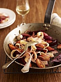 Pappardelle with braised vegetables