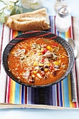 Bean soup with meat and cheese (Mexico)