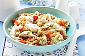 Couscous salad with chick-peas and chicken