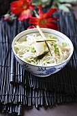 Rice noodles with garlic and ginger (Asia)