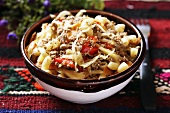 Elbow pasta with mince