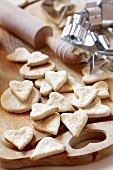 Heart-shaped biscuits