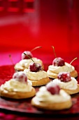 Almond biscuits with cherries