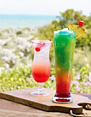 Coloured cocktails