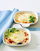 Baked eggs with tomatoes and feta