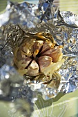 Garlic roasted in aluminium foil