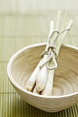 Lemon grass in wooden bowl