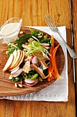 Smoked fish salad with a yoghurt dressing