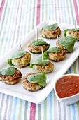 Fish cakes with dip