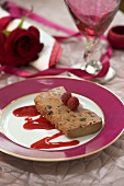 Chocolate and prune terrine for Valentine's Day
