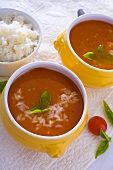Tomato soup with rice