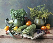 Vegetable and herb still life