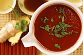 Tomato soup with soy sauce