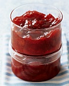 Strawberry, rhubarb and orange jam