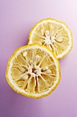 Halved yuzu (rare citrus fruit from Japan)