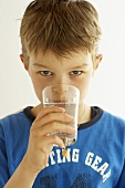 Boy drinking water