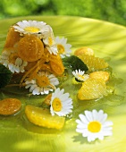 Wine jelly with daisies