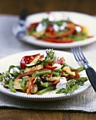 Vegetable stir-fry with beans, peppers & shiitake mushrooms