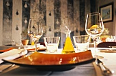 Laid table, Restaurant 'Christian Etienne', Avignon, France