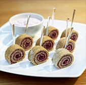 Slices of Swiss roll on sticks