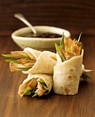 Spicy chicken wraps