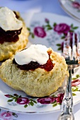 Scone with jam and clotted cream
