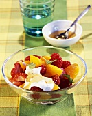 Peach and berry salad