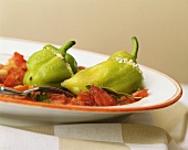 Stuffed peppers with tomato chutney