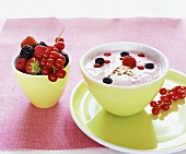 Berry yoghurt with cinnamon