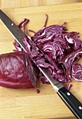Sliced red cabbage