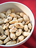 Toasted almonds in a bowl