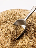 Sesame seeds with scoop