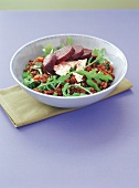 Lentil salad with beetroot and goat's cheese